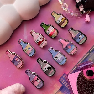 Kawaii Soju Emaille Pins | Soju Emaille Pins | Bier Emaille Pins | Anime Emaille Pins | Kawaii Accessoires