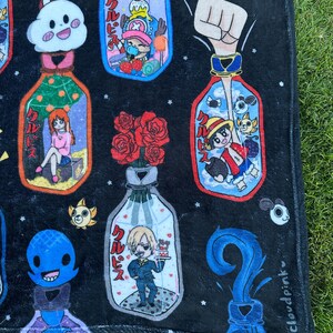 Pirate Fleece Blanket | Kawaii Blanket | Cute Blanket | Throw Blanket | Anime Blanket
