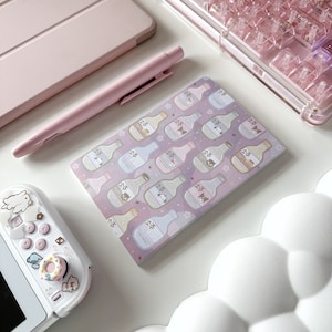 Anteckningsblock med kawaii-motiv och sojuflaskor | Anteckningsblock, 50 ark