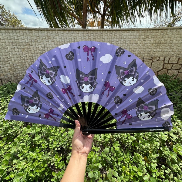 Lacey Purple Dream | Festival Fan | Rave Fan | Summer Fan | Large Fan