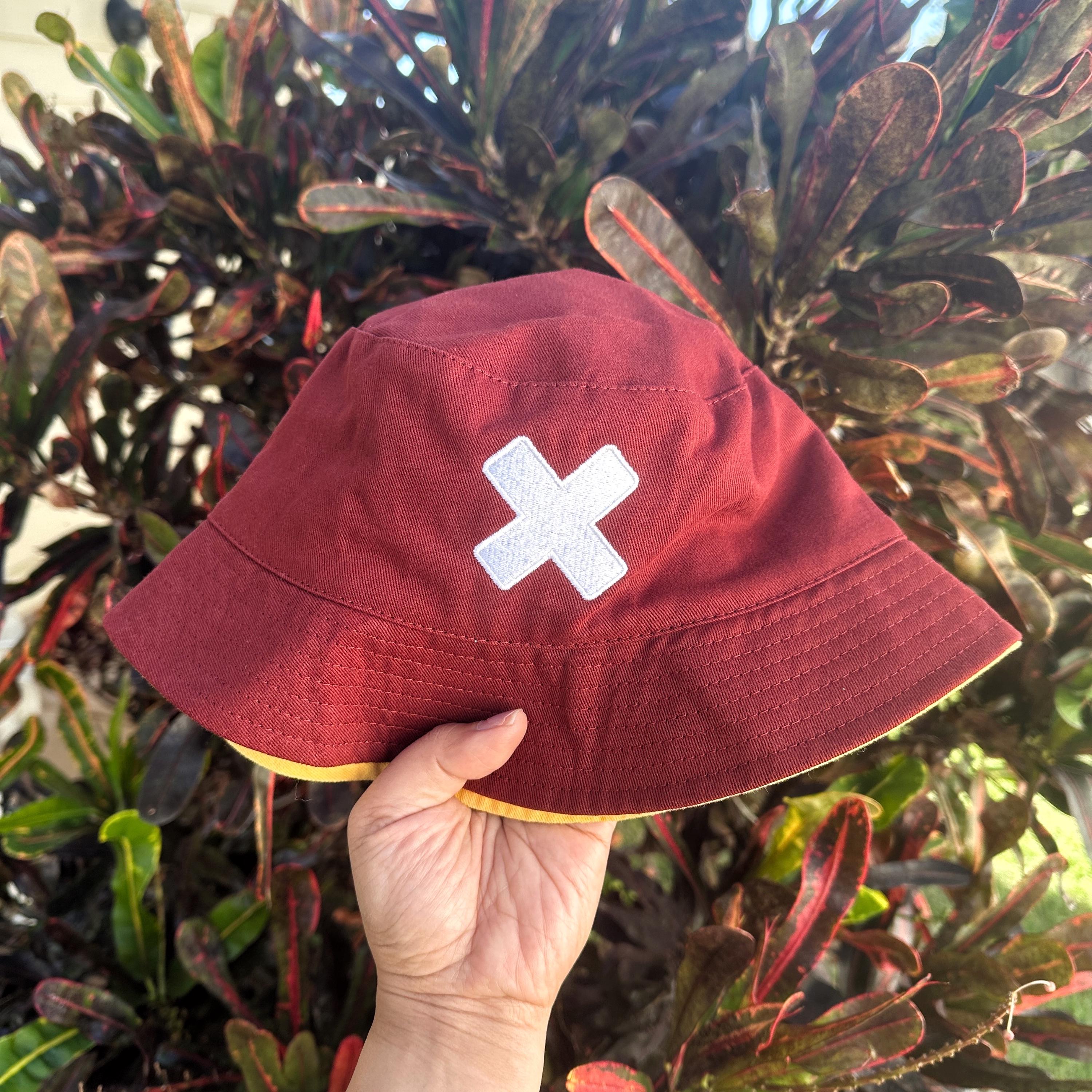 Handmade Crochet Ace Styles Anime Cosplay Bucket Hat With Drawstring New Crochet hat inspired by Portgas D. Ace main image 3