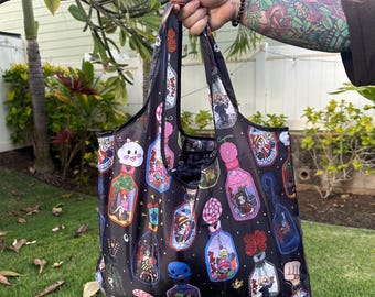 Anime Characters Reusable Eco Bag | Kawaii JJK Shopping Bag