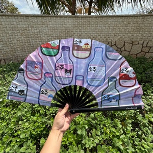 Kawaii Soju Fächer | Festival-Fan | Rave Fächer | Sommerfächer | GROßER Fächer | Süßer Fächer