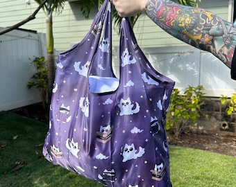Sorcerer Cat Reusable Eco Bag | Kawaii Anime Shopping Tote