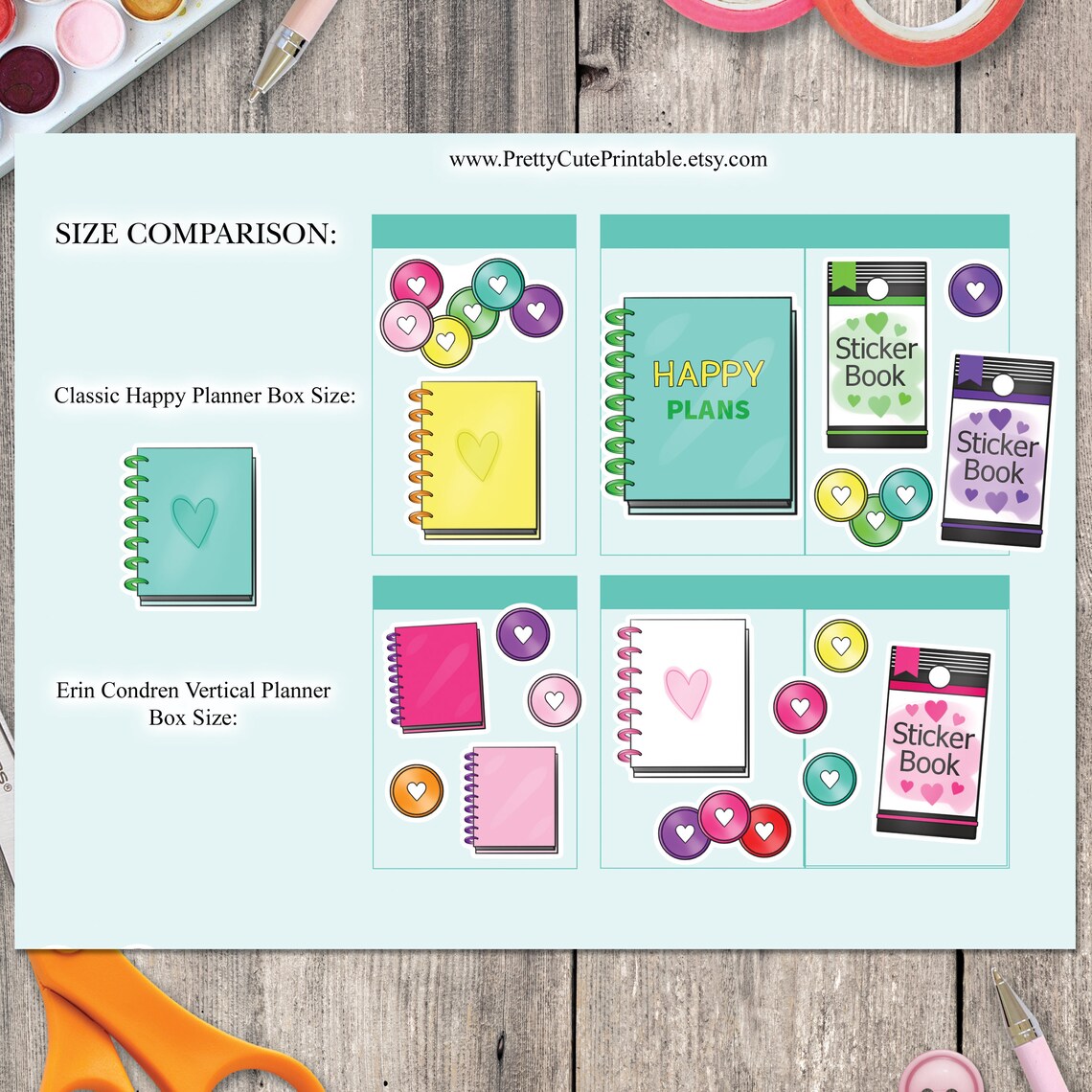 PLANNERS AND DISKS Printable Planner Stickers/happy Etsy