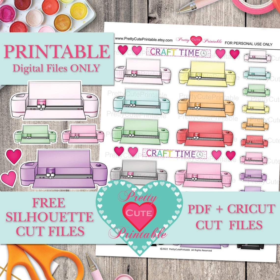 CRICUT MACHINE Printable Planner Stickers/cutting Machine/png/mini ...