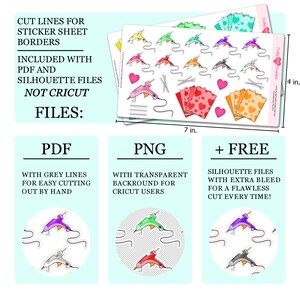Pode incluir: Um download digital de designs de folhas de adesivos imprim&iacute;veis com uma pistola de cola quente com um arco-&iacute;ris de cores. A folha de adesivos mede 17,8 cm de largura e 10,2 cm de altura. O download inclui arquivos PDF e Silhouette com linhas de corte para facilitar o corte manual. O download tamb&eacute;m inclui um arquivo PNG gratuito com um fundo transparente para os usu&aacute;rios do Cricut.