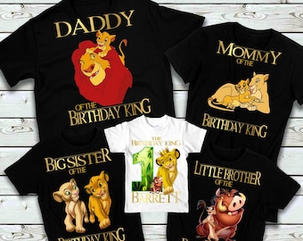 Lion King Birthday Shirt With Matching Family Shirts Available Simba ...