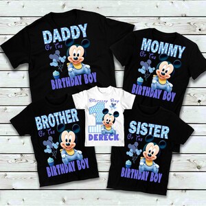 Mickey Mouse Birthday Shirt, Mickey Mouse First Birthday Boy's Shirt, Baby Mickey Mouse 1st Birthday Tee, Matching Family Shirts