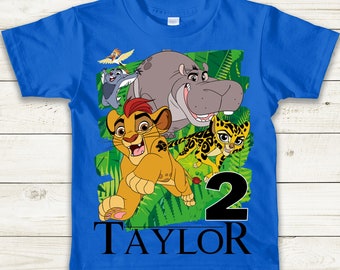 Lion Guard Birthday Shirt, Lion Guard Shirt, Lion Guard Birthday Name T-Shirt