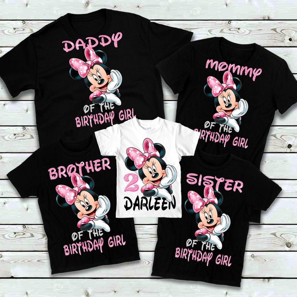 Minnie Mouse Birthday Shirt - Girl's Minnie Birthday Shirt - Long Sleeve and Short Sleeve Available