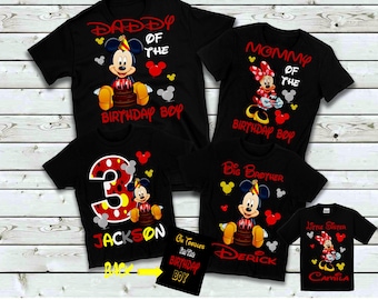 Mickey Mouse Birthday Shirt, Mickey Mouse Boy's Shirt, Mickey Birthday Tee, Matching Family Shirts