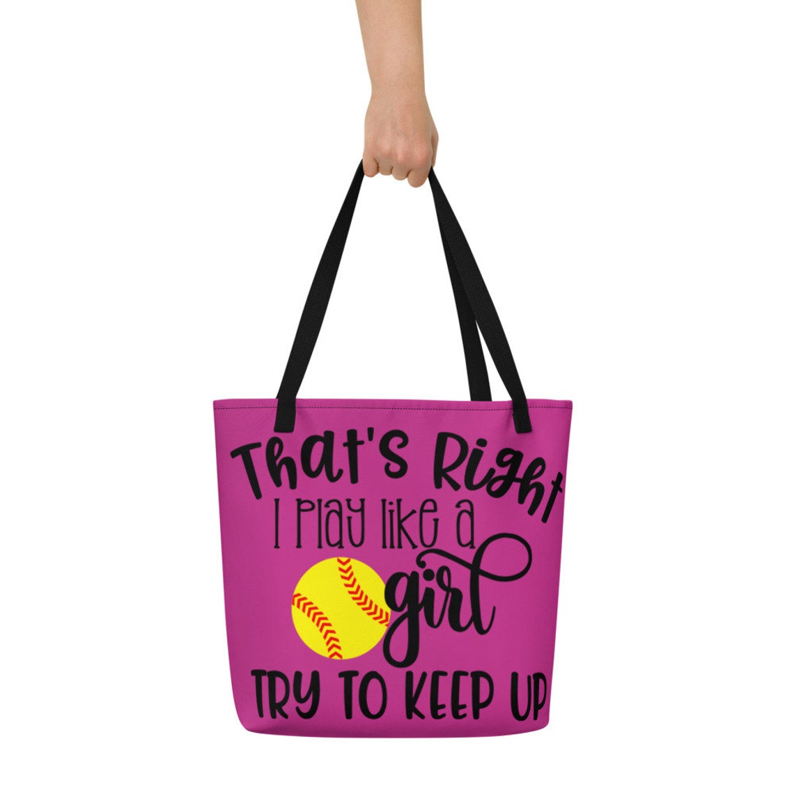 Softball Tote Bag Girl's Softball Gift Etsy UK