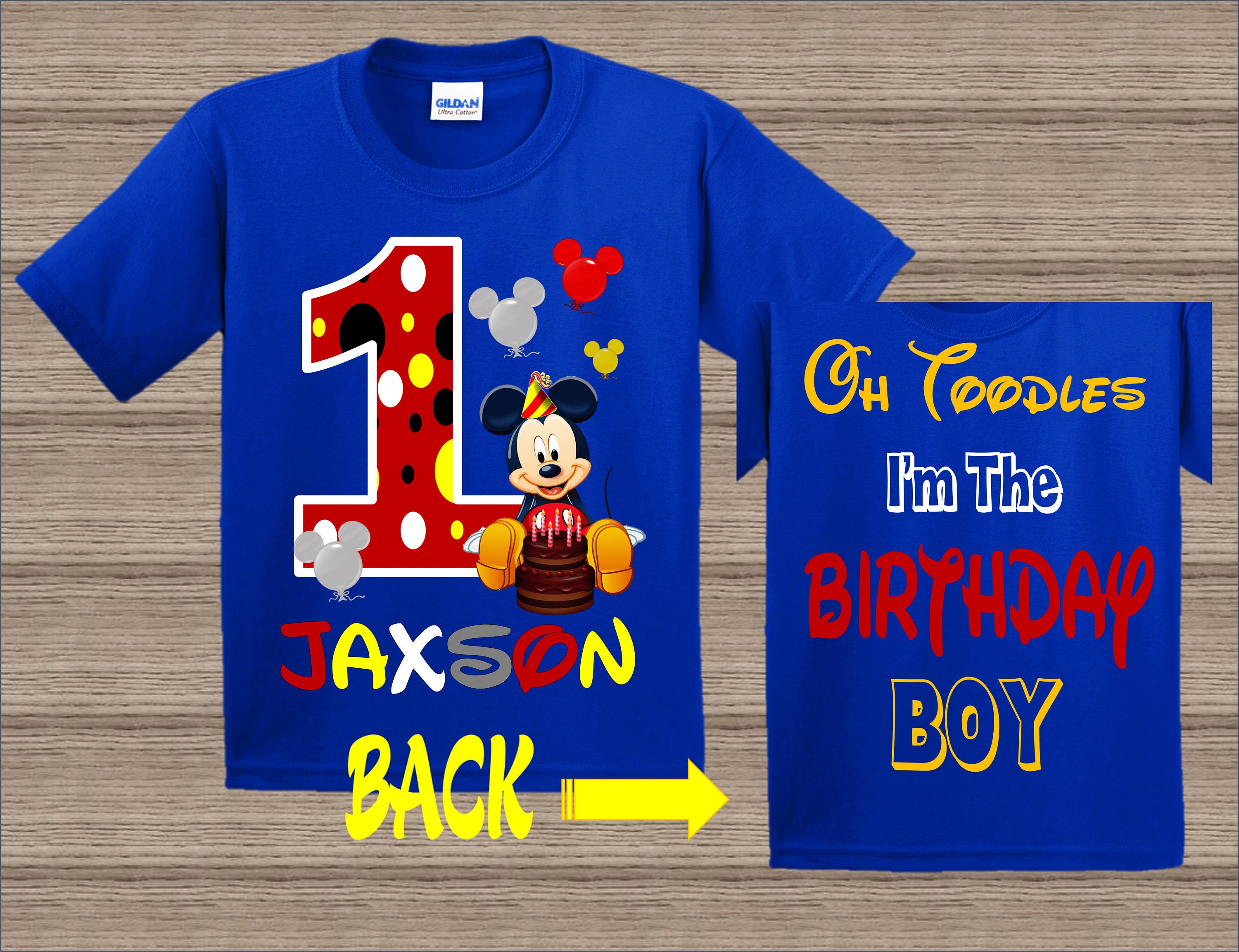 Mickey Mouse Birthday Shirt Mickey Mouse Boy s Birthday Shirt