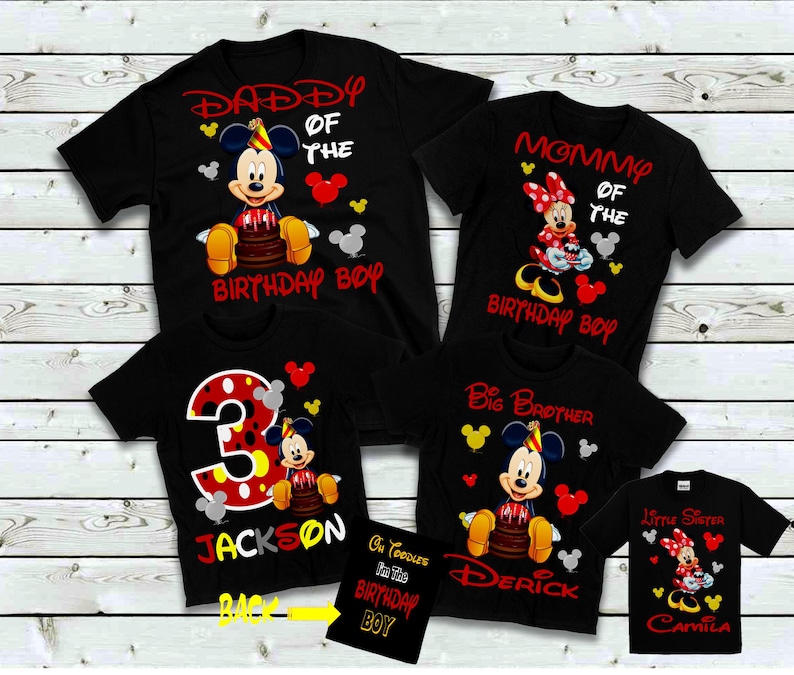 Mickey Mouse Birthday Shirt Mickey Mouse Boy's Birthday Etsy