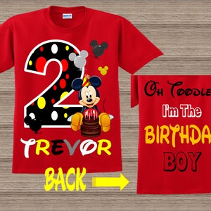 Mickey Mouse Birthday Shirt, Mickey Mouse Boy's Shirt, Mickey Birthday Tee