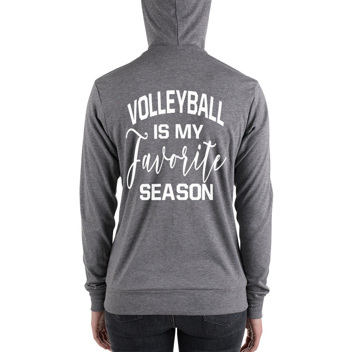 Volleyball Zip up Hoodie Sweatshirt Etsy