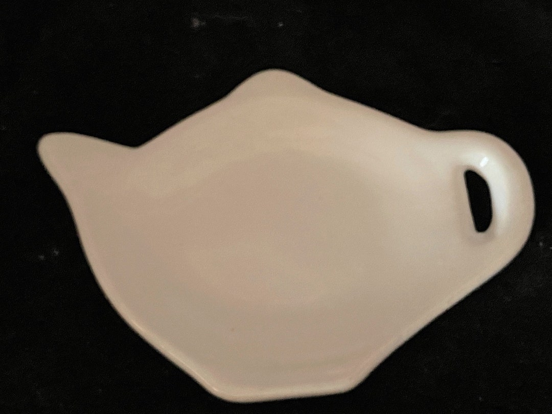 Vintage Collectible White Teapot Shaped Teabag / Tea Bag Caddy Etsy