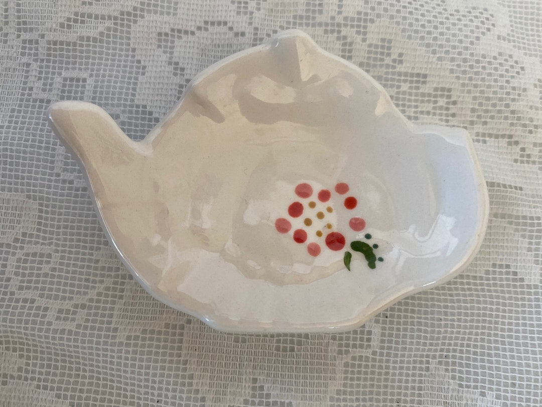 Collectible Vintage Hand Painted Dark Red Berries/cherries/grapes