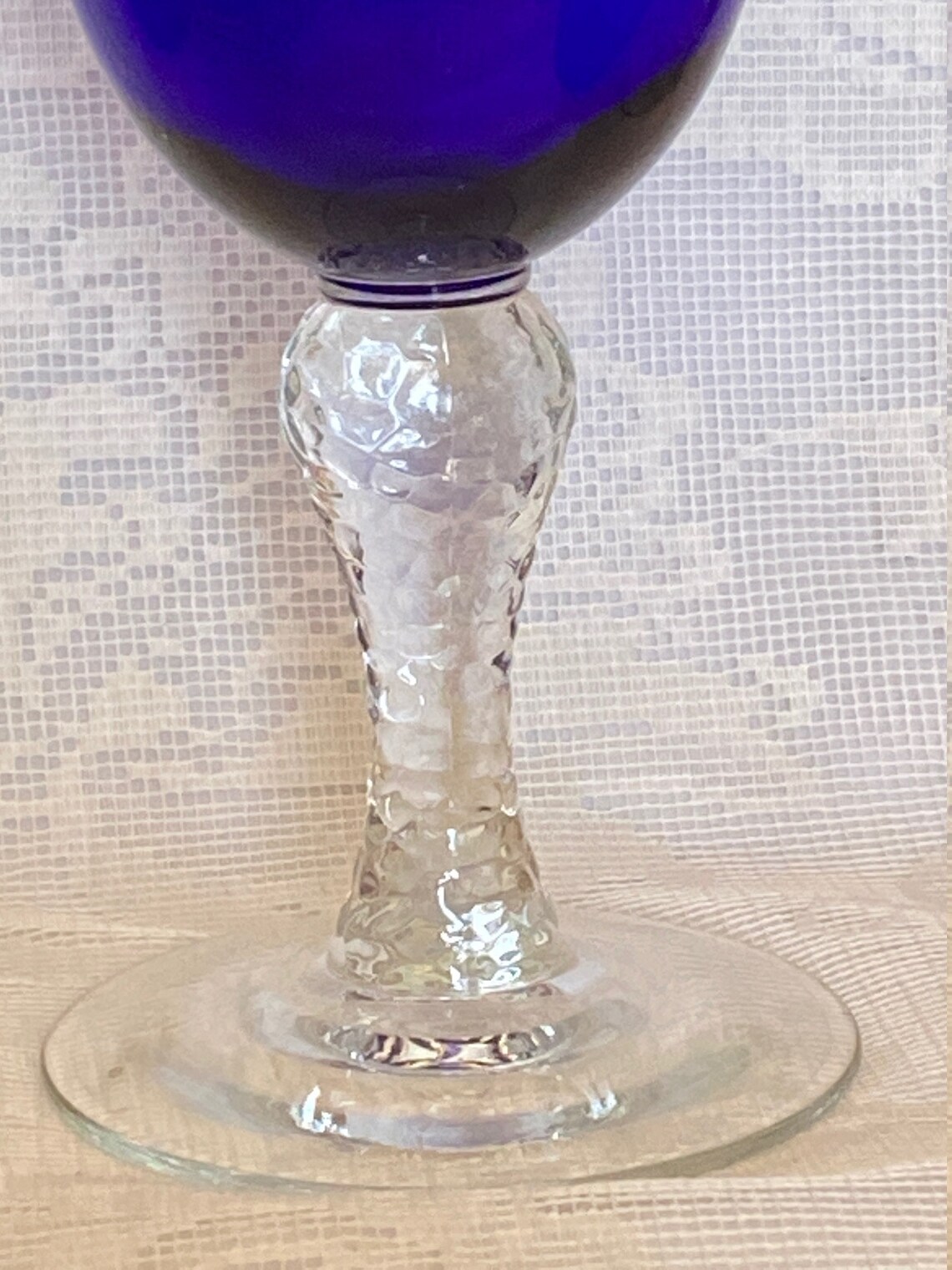 Vintage Collectible COBALT BLUE Blown Glass Goblet Elegant Etsy
