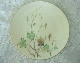 Collectible Vintage Mid-Century Modern LENOX CHINA WESTWIND Leaves Pattern Fine China Plate - Made in U.S.A. - Estate Item