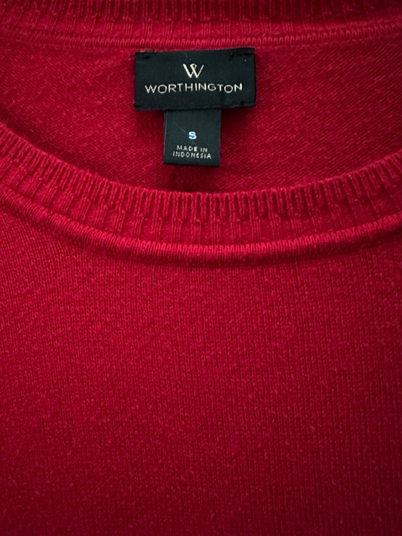 Quality Vintage WORTHINGTON Dark Red Long Sleeved… - image 2