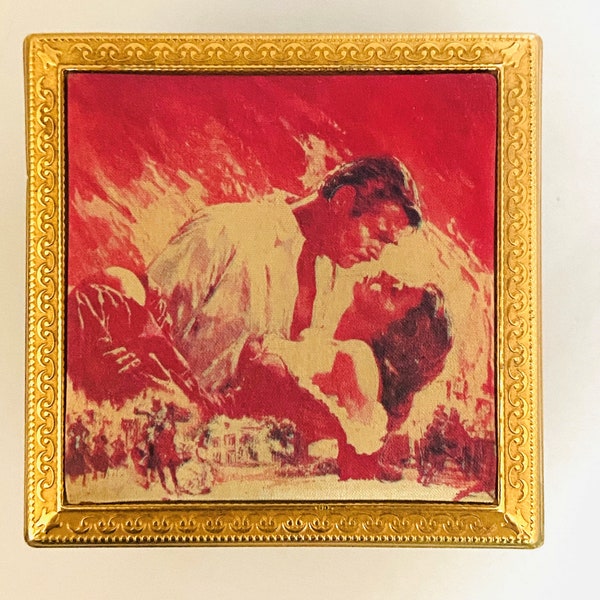 Rare Collectible Vintage Metro-Goldwyn-Mayer MGM "GONE With The WIND" 1967 Jewelry Box w/ Laurel Music Box - Plays Tara Theme - Estate Item