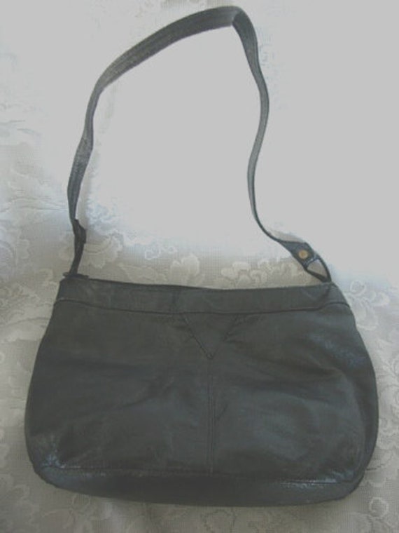 Vintage WILSON'S Genuine Leather Black Retro Shou… - image 1