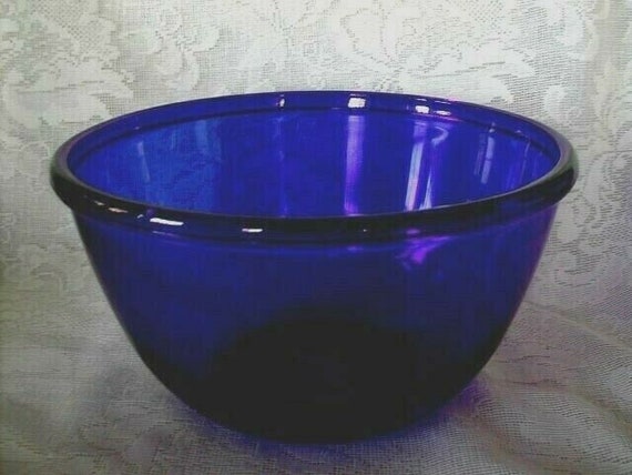 Beautiful Collectible Vintage Ruby Red Glass Serving Bowl - Made in France  - Estate Item