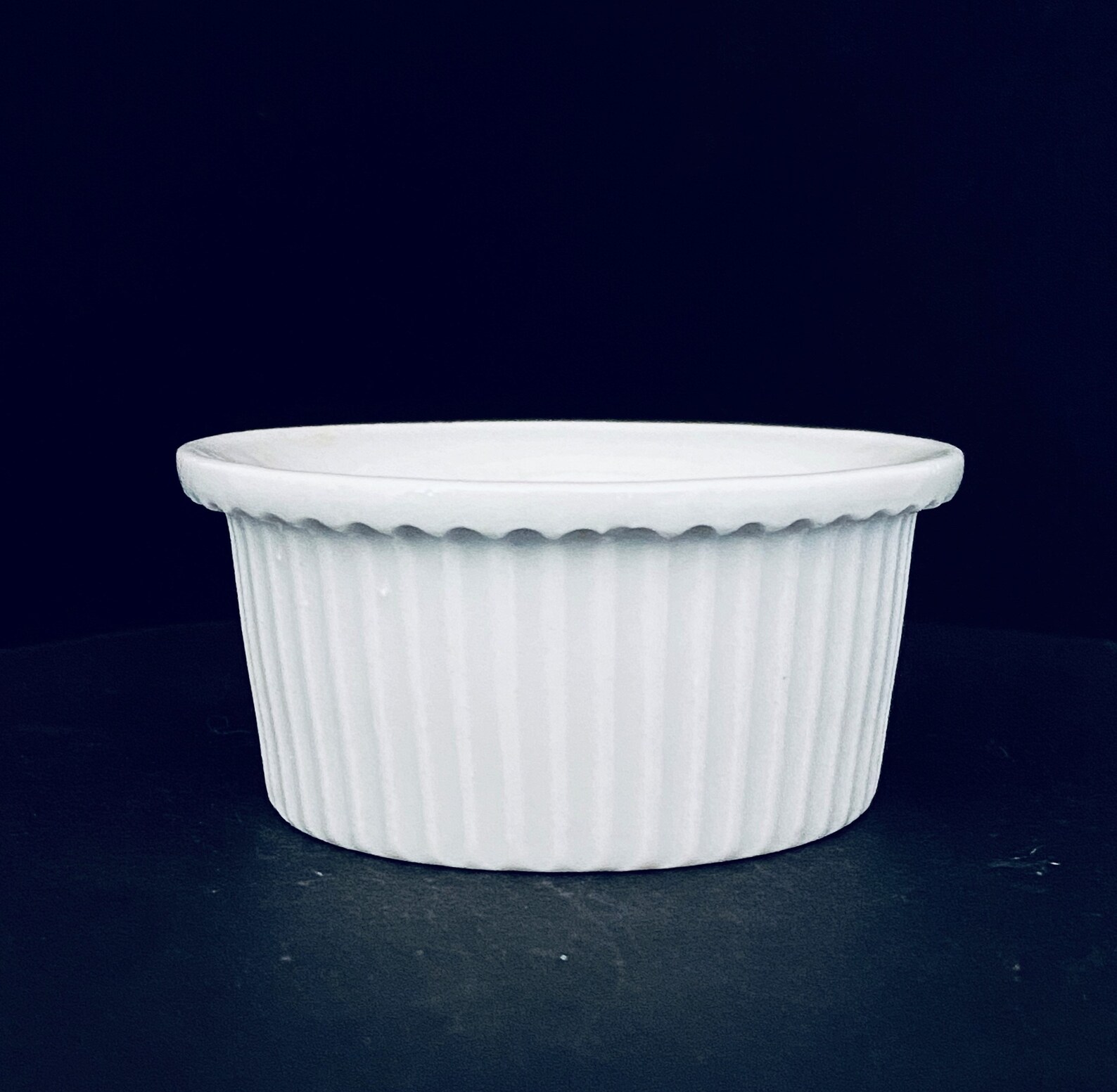 Collectible Vintage White Ceramic Ramekin / Baking Dish/ Bowl Etsy