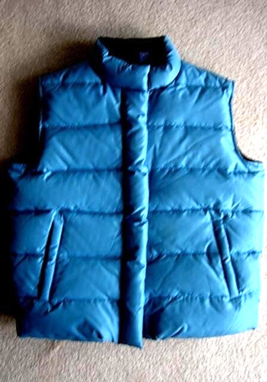 Warm GAP Blue Fur Lined Down Filled Jacket Vest Junior Size Etsy