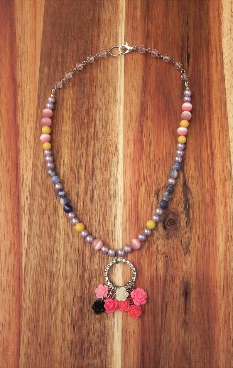 Anime Inspired Beaded Necklace--By Raven/'s Claw