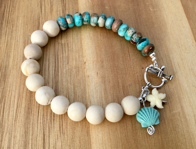 Blue /& Tan Beach Bracelet