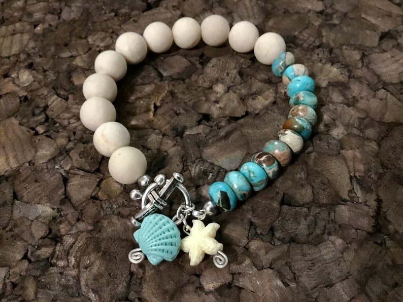 Blue /& Tan Beach Bracelet