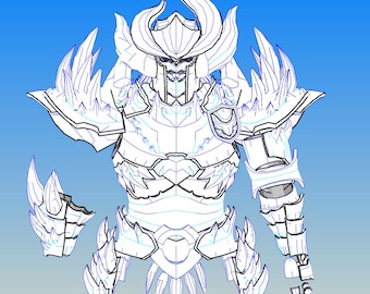 Armatura da uomo Ruiner Cosplay Pepakura Foam Patterns