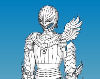 Griffith armor with sword cosplay pepakura foam templates