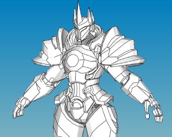 Reinhardt Crusader with Shield foam armor templates - No platform needed