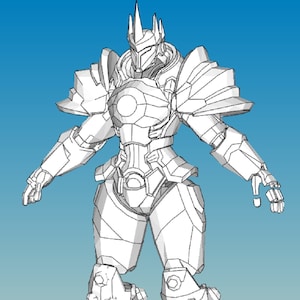 Reinhardt Crusader with Shield foam armor templates - No platform needed