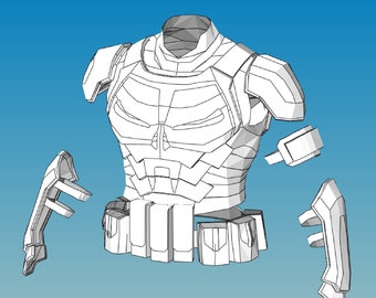 Punisher Armor Cosplay Foam Pepakura Templates