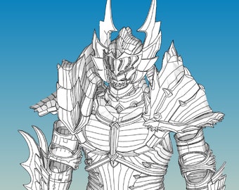 Zinogre Männliche Rüstung Schaumstoff Cosplay Detaillierte Pepakura Vorlagen