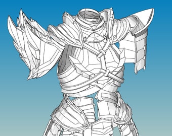 Zinogre Weibliche Rüstung Pepakura Foam Cosplay Vorlagen