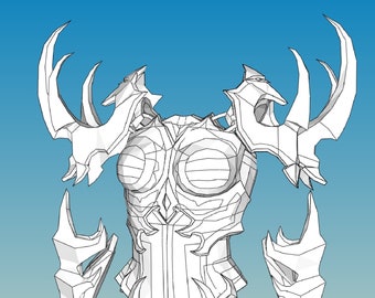 Sylvanas Rüstung mit Schleife Cosplay Pepakura Schaumstoff-Vorlagen