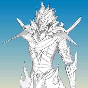 Tartaglia cosplay foam pepakura templates