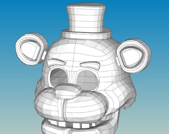 Freddy Bear Cosplay Foam Pepakura Sjablonen