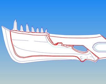 Modelli in schiuma Pepakura per spadone