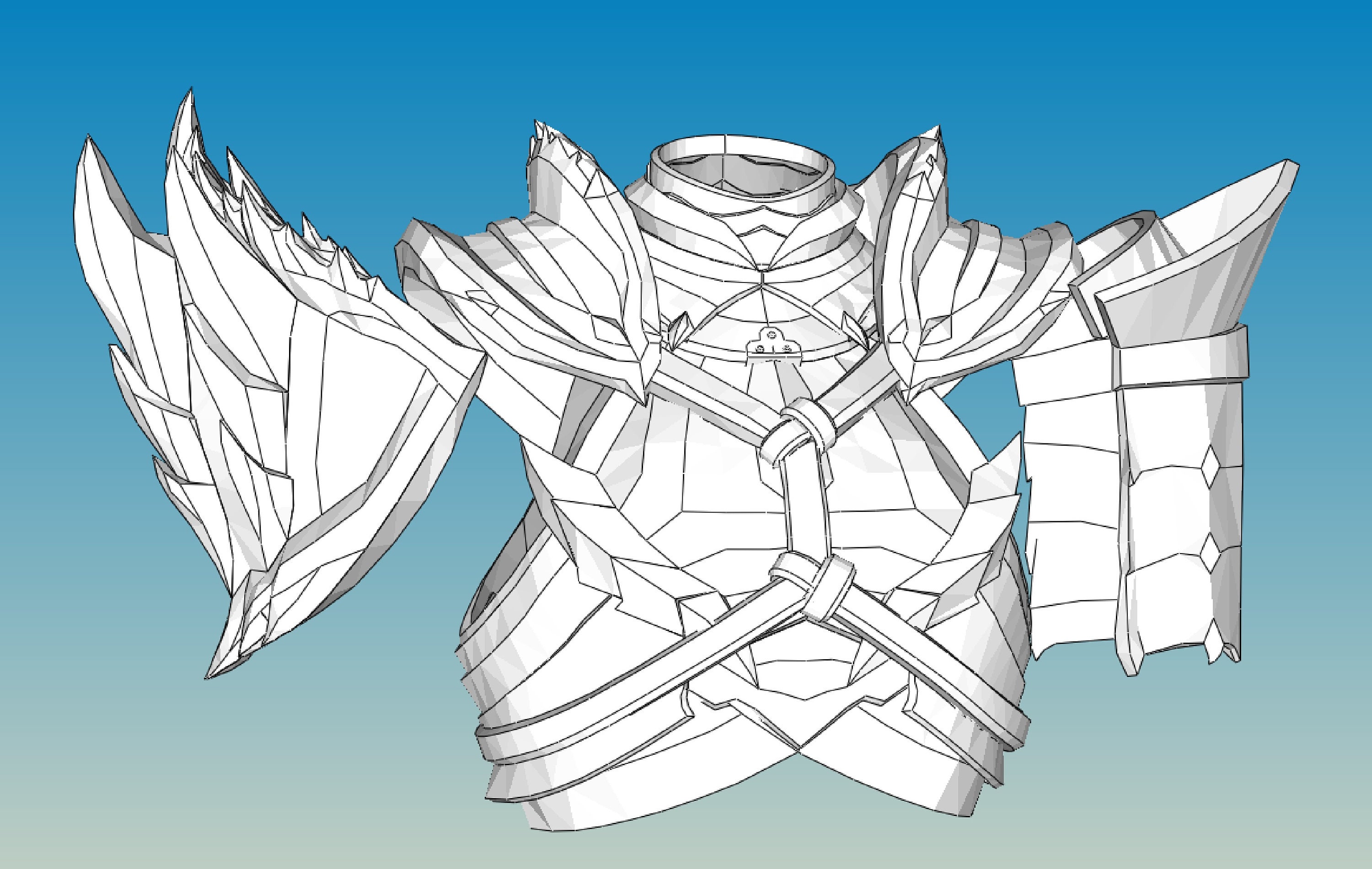 Zinogre Female Armor Pepakura Foam Cosplay Templates - Etsy