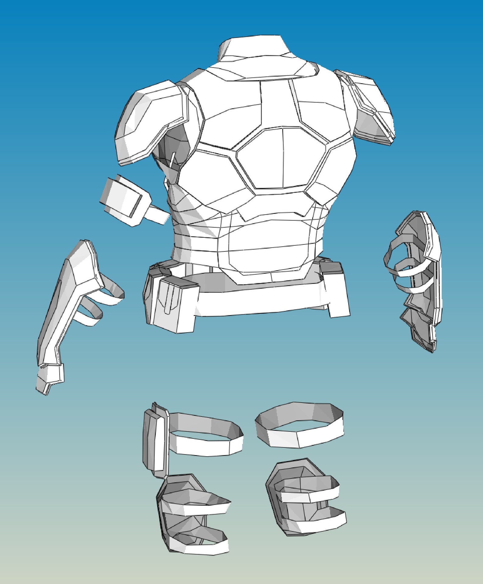 Punisher Armor Cosplay Foam Pepakura Templates - Etsy