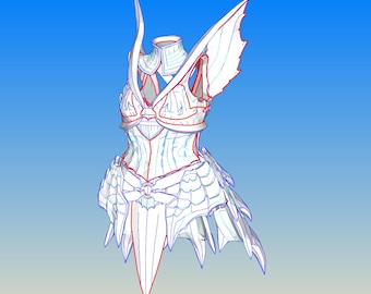 Sol Female Armor Cosplay Pepakura Schiuma Modelli