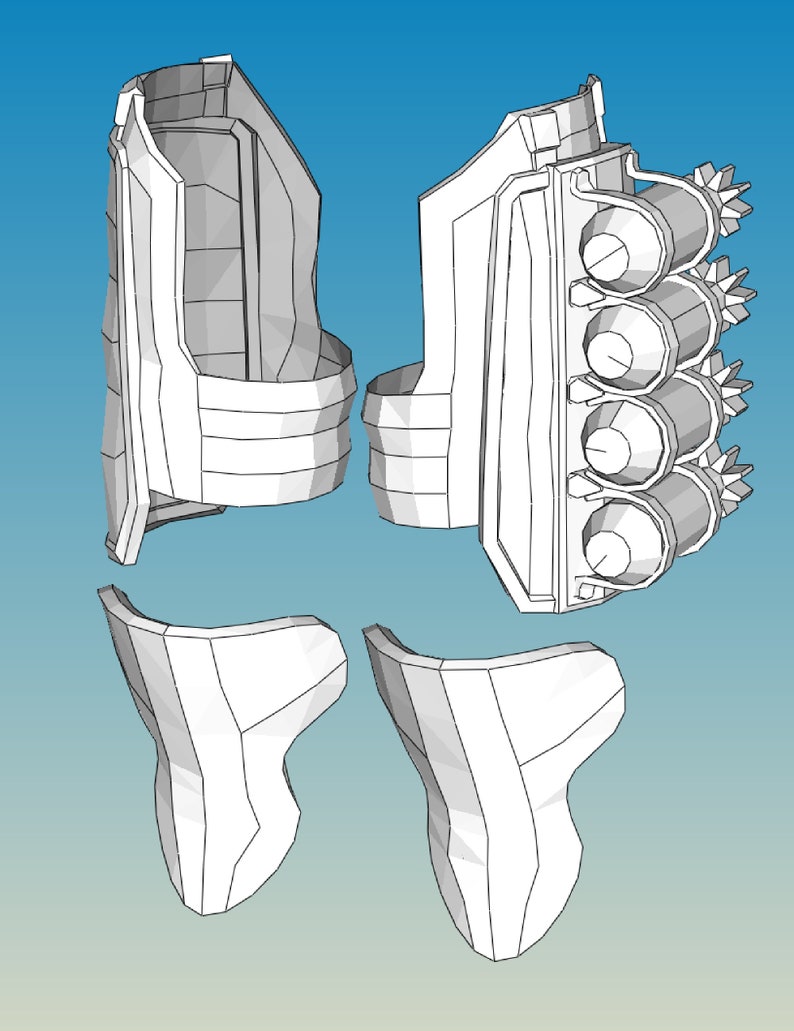 Fuse Cosplay Pepakura Foam Templates Etsy