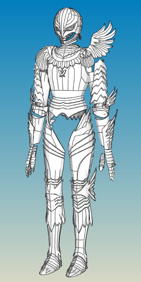 Griffith Armor With Sword Cosplay Pepakura Foam Templates Etsy